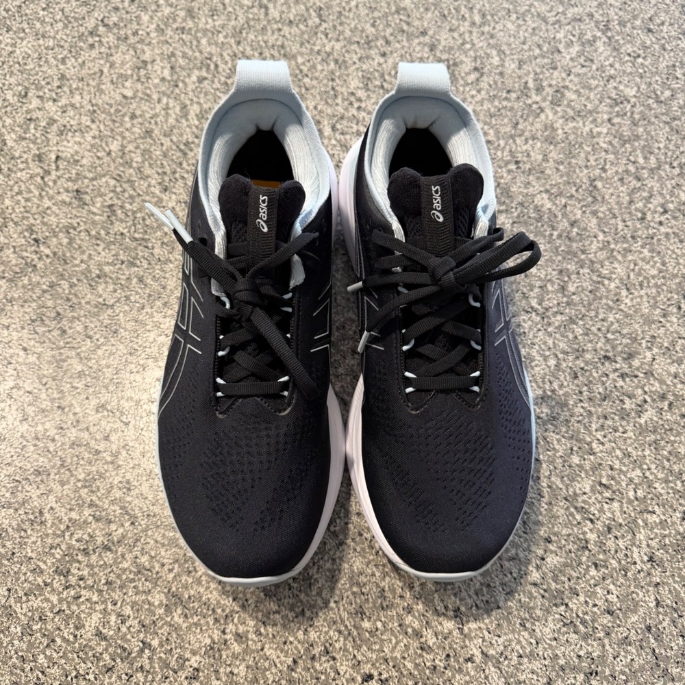 Asics Gel-Nimbus 25 Womens Running Shoes Black Pure Silver 1012B356 Size 11 - Picture 2 of 9